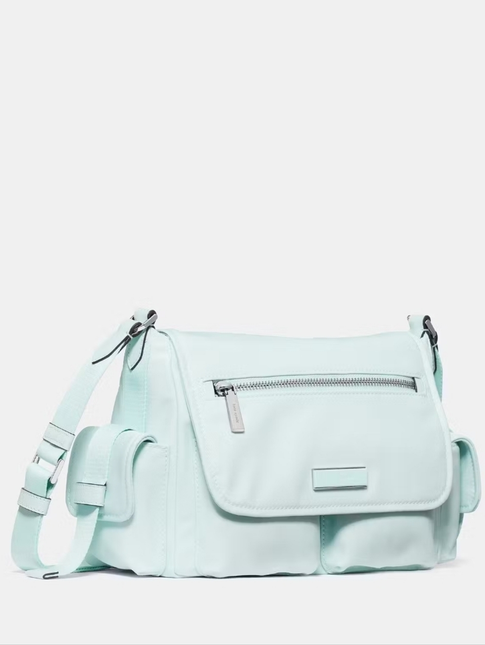 Kate Spade Carter Nylon Messenger Cargo Crossbody Bag, Crisp Sky - Picture 3 of 5